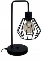 LAMPKA CZARNA NOCNA BIURKOWA STOŁOWA DIAMENT BRYLANT LED E27