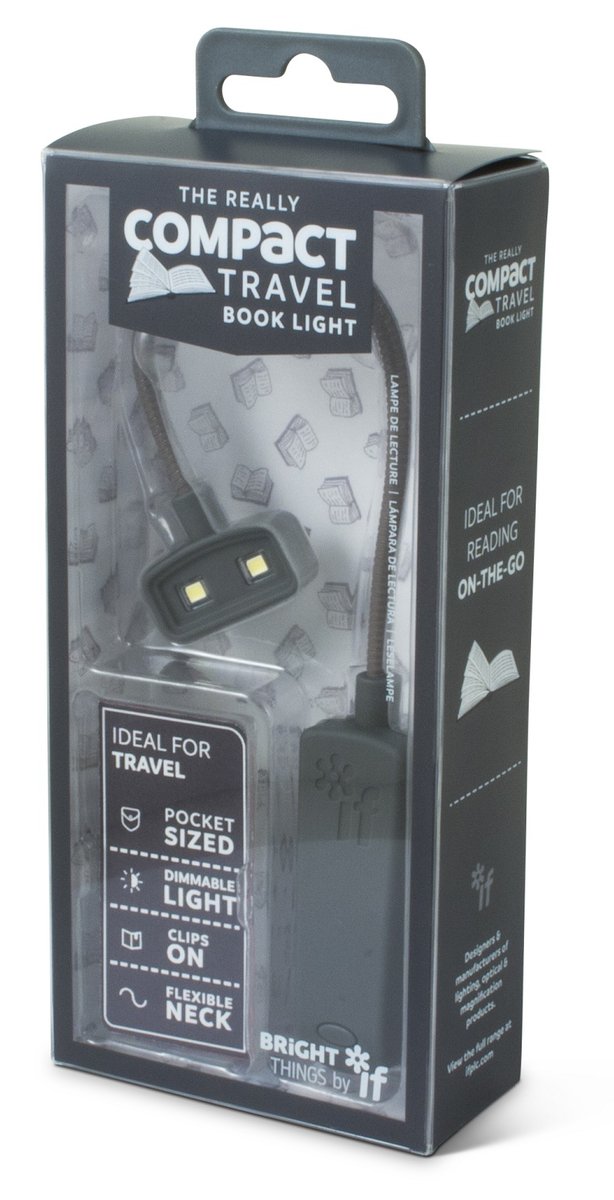 Zdjęcia - Lampa stołowa Lampka do książki Compact Book Light, Szary