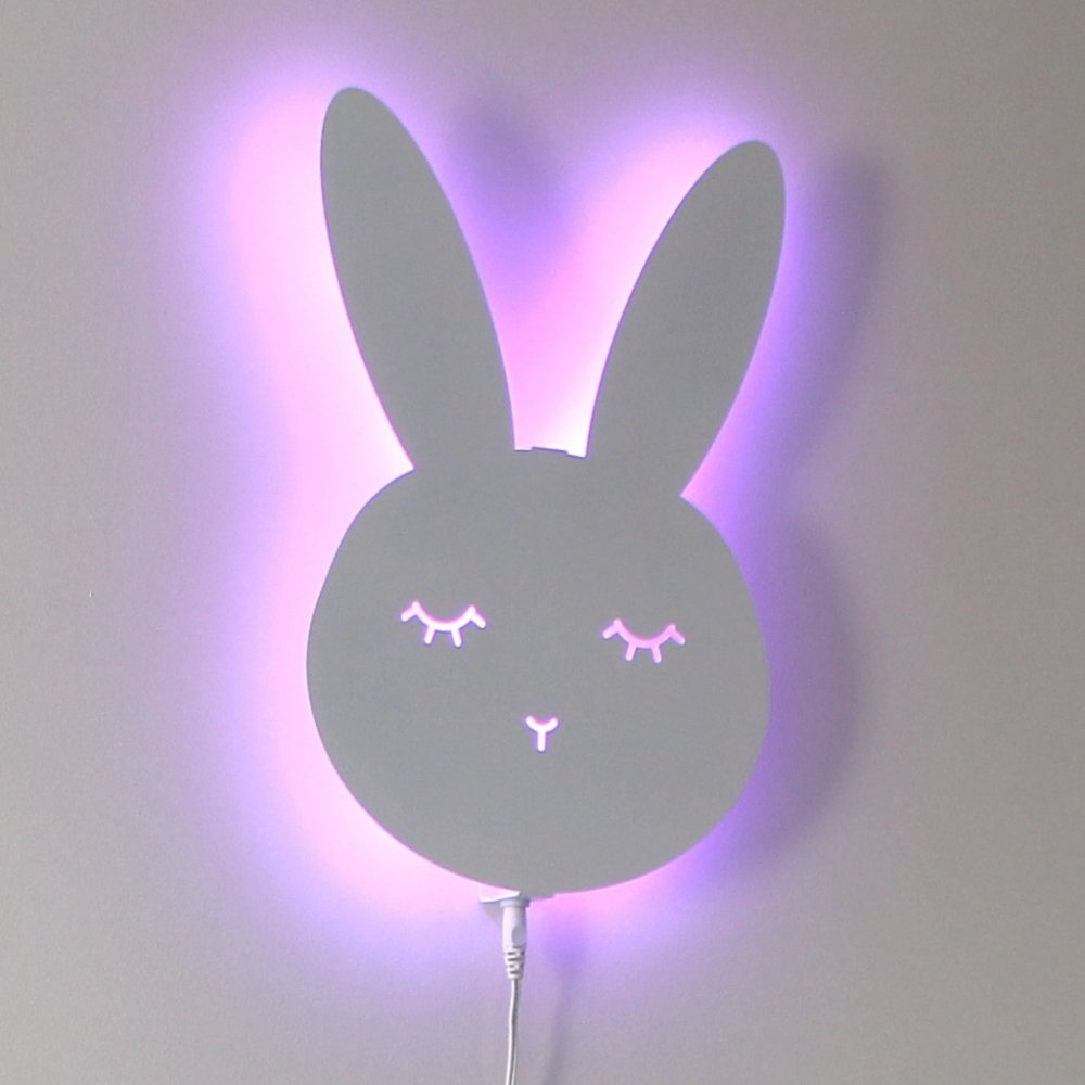 Zdjęcia - Żyrandol / lampa Lampka kinkiet królik bezprzewodowa wielokolorowa LED RGB