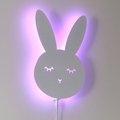 Lampka kinkiet królik bezprzewodowa wielokolorowa LED RGB - MT3CH