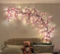 Lampka lampa PNĄCZE BLUSZCZ DRZEWKO drzewo SAKURA różowe kwiat wiśni 190 cm