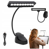 Lampka LED do Pulpitu Nut Książek klips AKUMULATOR Bezprzewodowa 2 Tryby