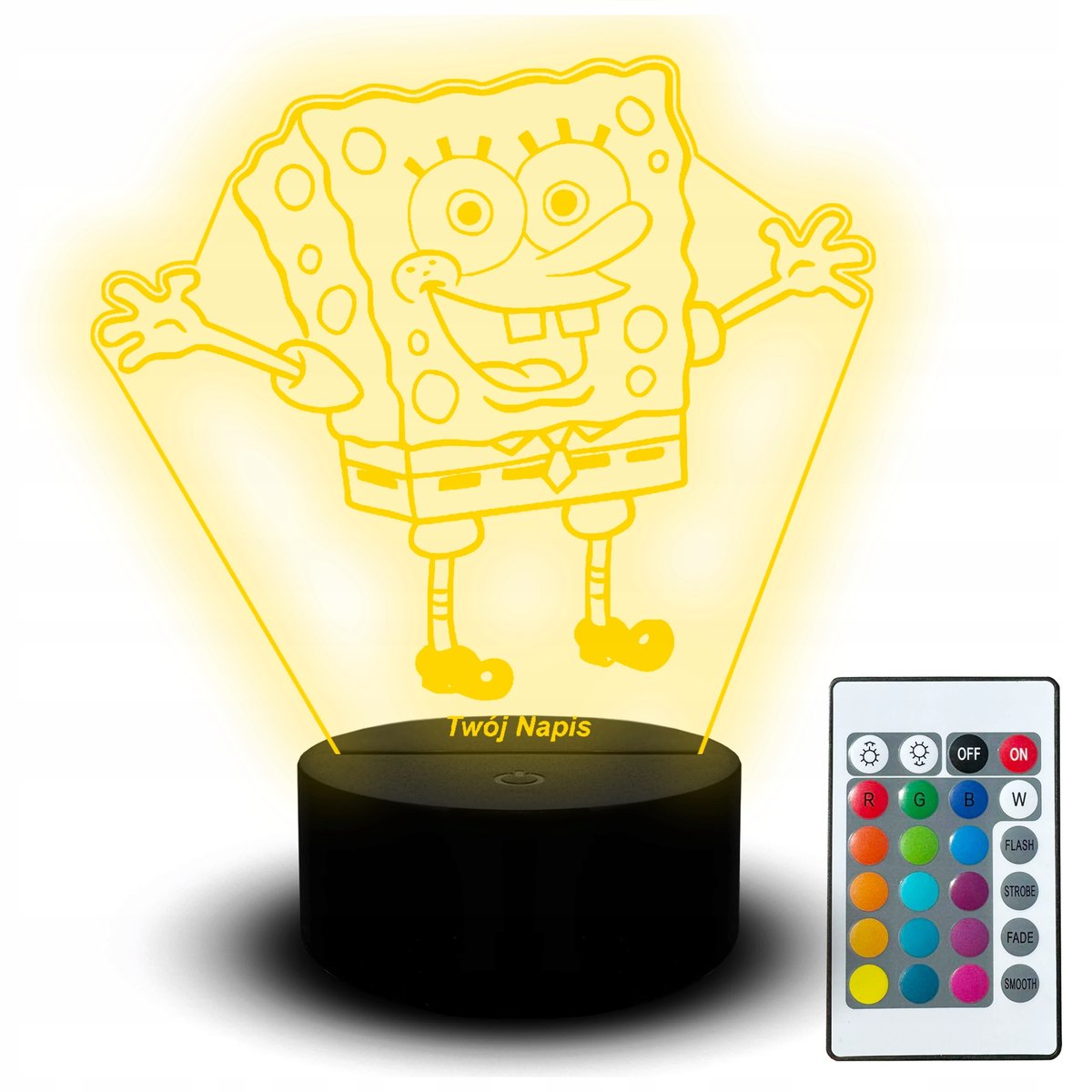 Spongeobge Led Light Lampka Led na Usb Nocna Biurkowa Lampa Imię Spongebob Kanciastoporty ...