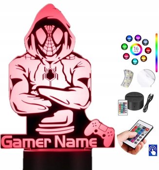 Lampka na biurko Spider Man 16kolorów LED PLEXIDO - Plexido