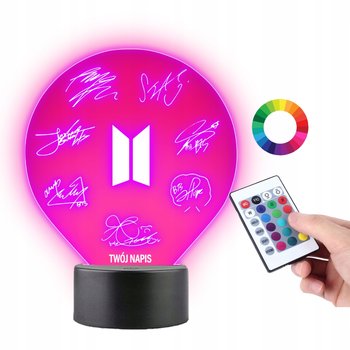 Lampka na Biurko Statuetka 3D Autografy BTS K-Pop - Plexido