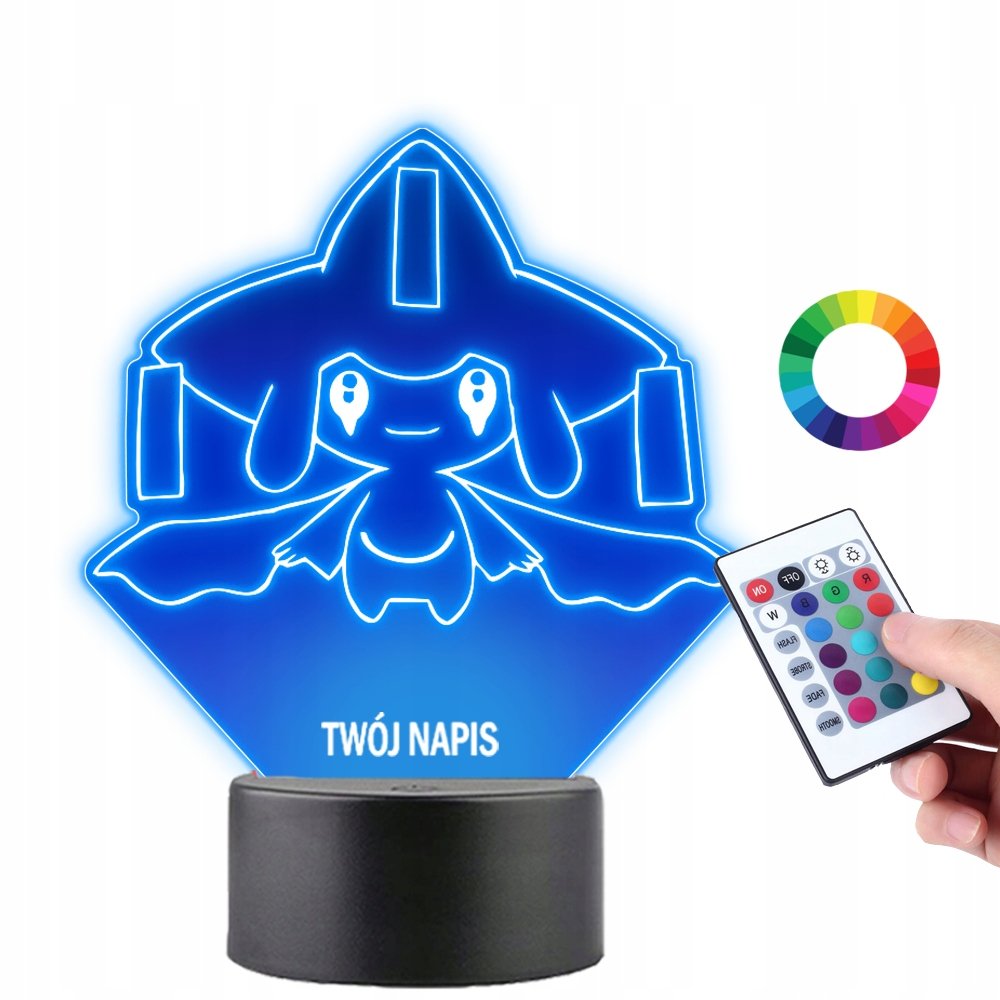 Zdjęcia - Żyrandol / lampa Lampka na Biurko Statuetka Anime Pokemon Jirachi Grawer Prezent Plexido