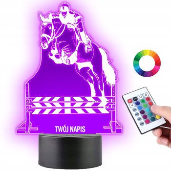 Lampka na Biurko Statuetka Jeździectwo Skoki przez Przeszkody Koń Plexido - Plexido