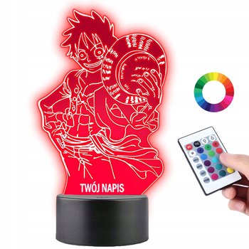 Lampka na Biurko Statuetka Led Anime One Piece Luffy Twój Napis Grawer - Plexido