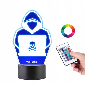 Lampka na Biurko Statuetka Led Hacker Komputerowy - Plexido