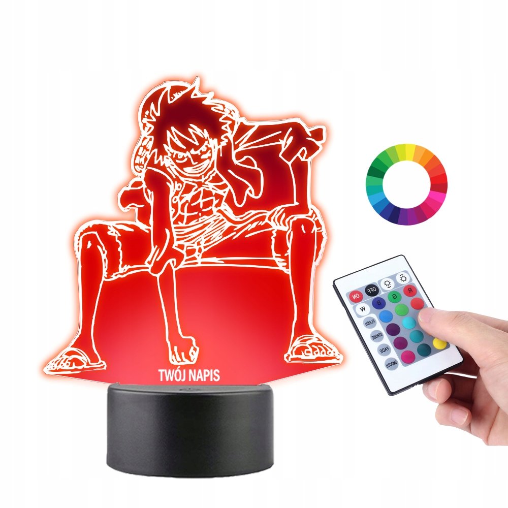 Zdjęcia - Żyrandol / lampa Lampka na Biurko Statuetka Led Monkey Luffy Pięść