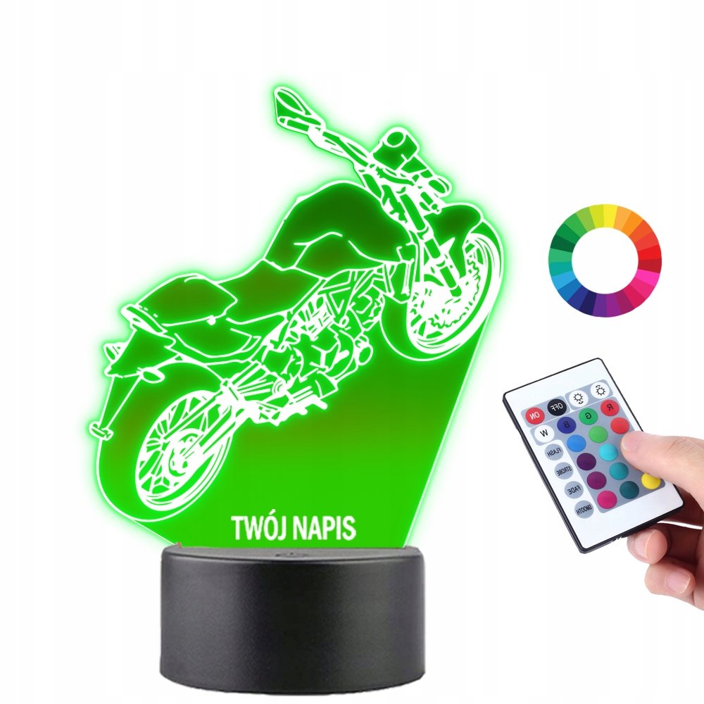Zdjęcia - Żyrandol / lampa MOTOR Lampka na Biurko Statuetka Led Motoryzacja Aprilia  Motocykl Plexido 