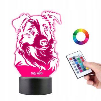 Lampka na Biurko Statuetka Led Pies Border Collie - Plexido