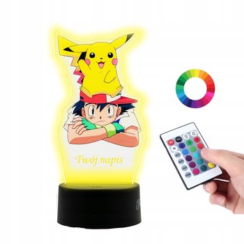 Lampka Na Biurko Statuetka Led UV Pikachu i Ash - Plexido