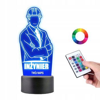 Lampka na Biurko Statuetka Led Zawód Inżynier Kask - Plexido