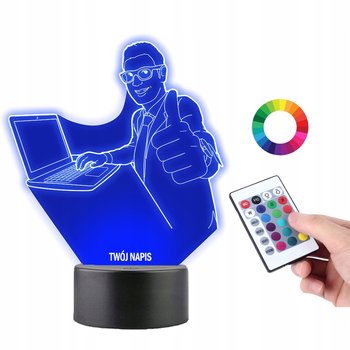 Lampka na Biurko Statuetka Led Zawód Programista - Plexido