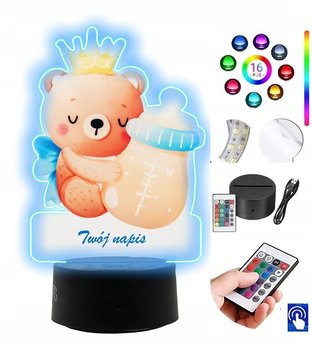 Lampka na biurko UV Miś Bobas 16Kol. LED PLEXIDO - Plexido