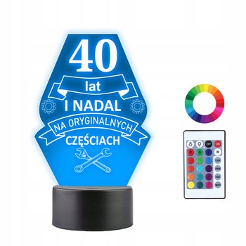 Lampka Nocna 3D LED 40 Urodziny Prezent Grawer - Plexido