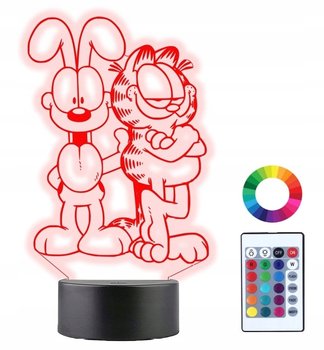 Lampka Nocna 3D Led Bajka Garfield Grawer Prezent - Plexido