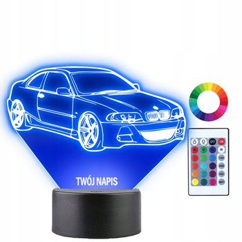 Lampka Nocna 3D Led Bmw E46 Coupe Samochód Prezent - Plexido