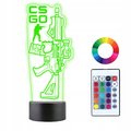 Lampka Nocna 3D Led Broń Karabin Cs Go - Plexido