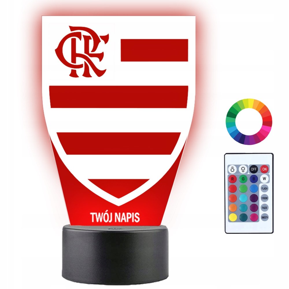 Zdjęcia - Żyrandol / lampa Lampka Nocna 3D Led Cr Flamengo Klub Piłkarski