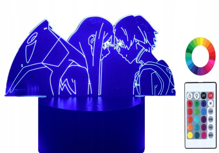 Zdjęcia - Lampa stołowa Darling Lampka Nocna 3D LED  in the FranXX Imię 