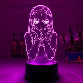 Lampka Nocna 3D LED Darling in the FranXX Imię - Plexido