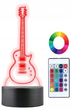 Lampka Nocna 3D Led Gitara Grawer Prezent Imię - Plexido