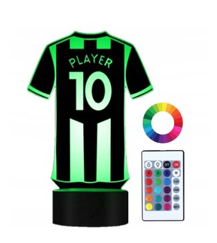 Lampka Nocna 3D Led Koszulka Piłkarz Imię Grawer - Plexido
