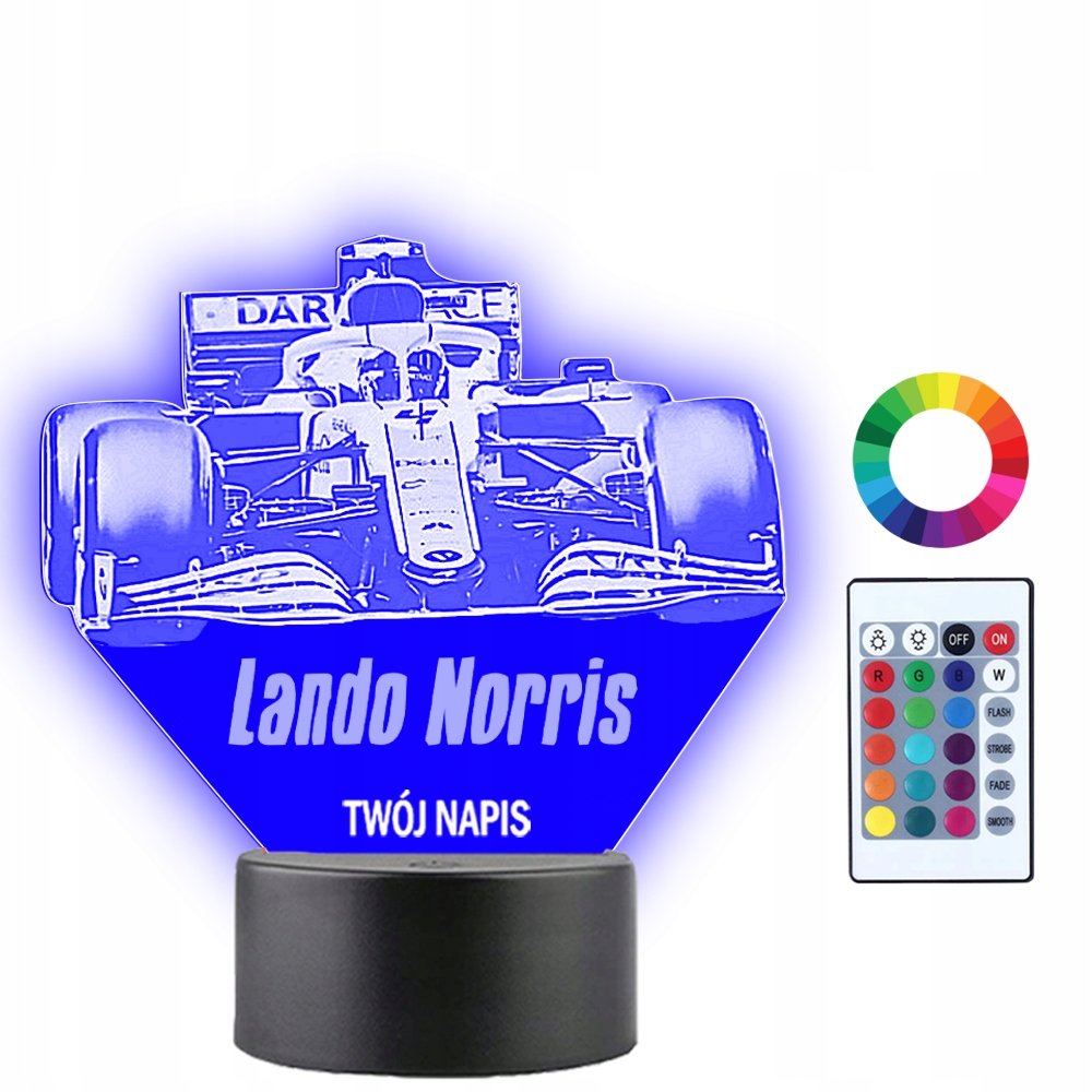 Фото - Люстра / світильник Lampka Nocna 3D LED Lando Norris Prezent
