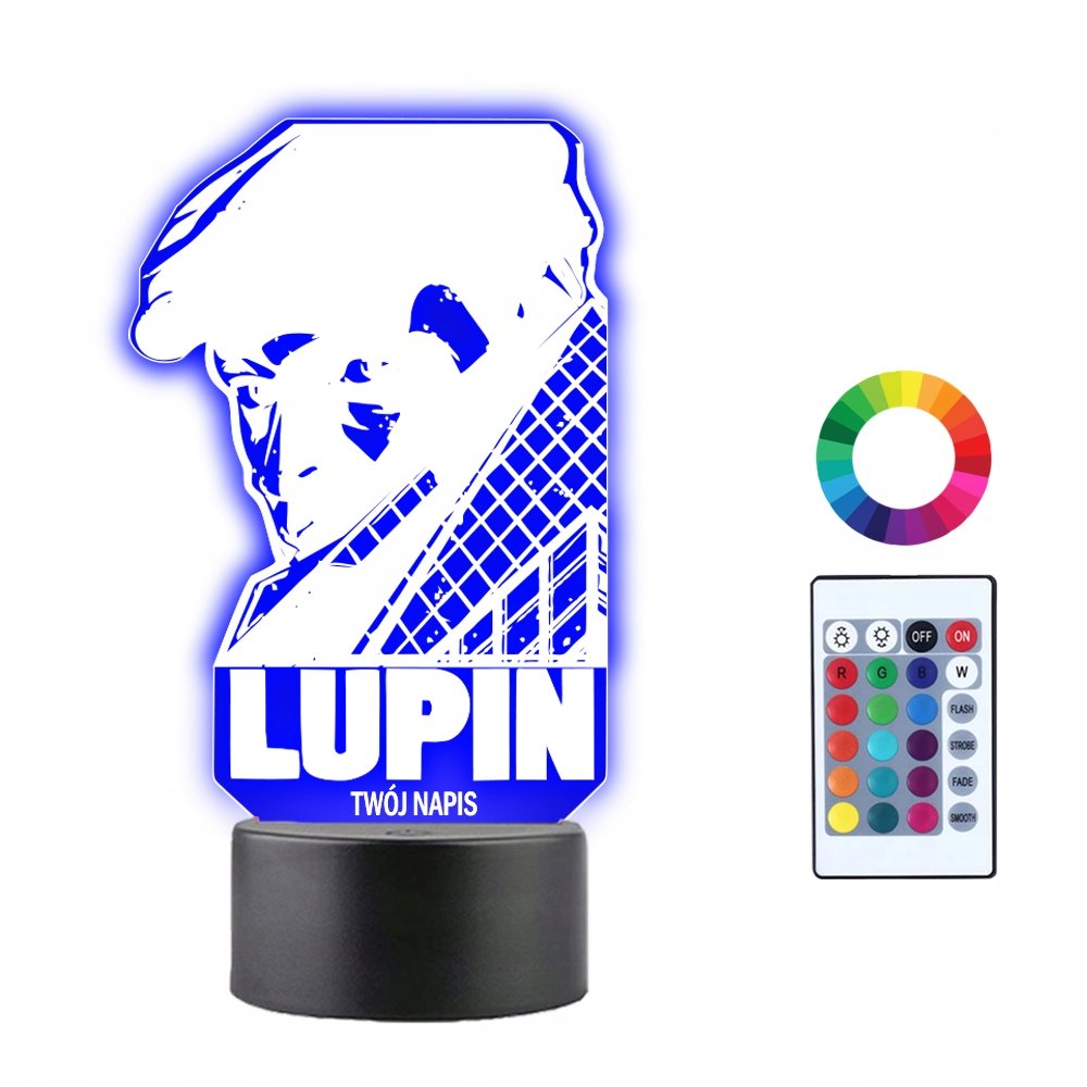Фото - Люстра / світильник Lampka Nocna 3D LED Lupin Serial Prezent