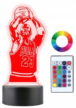 Lampka Nocna 3D Led Michael Jordan Imię Grawer - Plexido