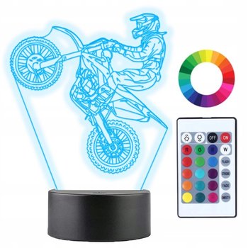 Lampka Nocna 3D Led Motor Motocross Pilot Imię - Plexido