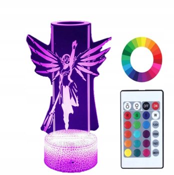 Lampka Nocna 3D Led Overwatch Game Imię Grawer - Plexido