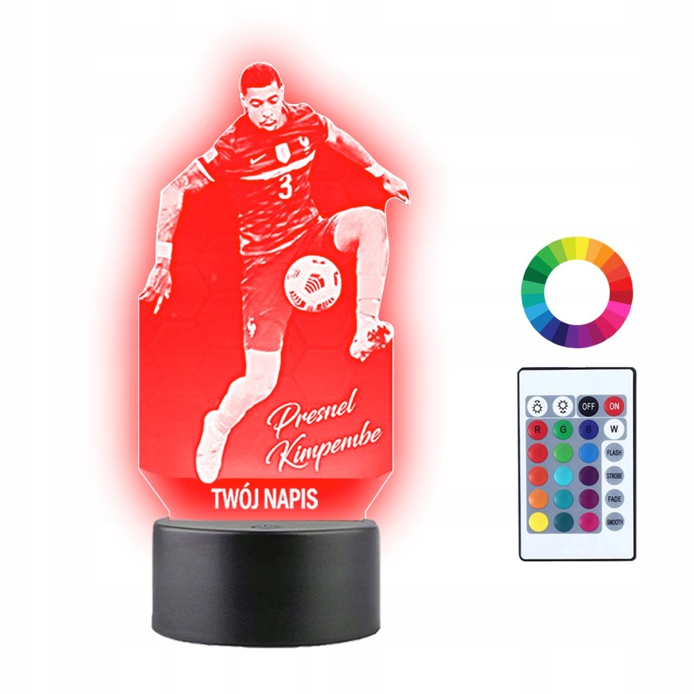 Zdjęcia - Żyrandol / lampa Lampka Nocna 3D LED Presnel Kimpembe Piłkarz