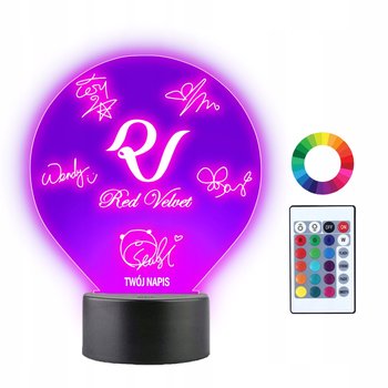 Lampka Nocna 3D LED Red Velvet Autografy K-pop - Plexido