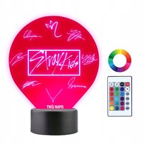 Lampka Nocna 3D Led Stray Kids Black Pink K-Pop Plexido
