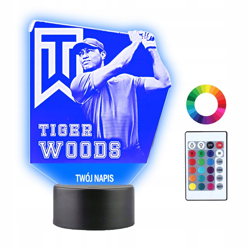 Zdjęcia - Żyrandol / lampa Tiger Lampka Nocna 3D Led  Woods Golfista 
