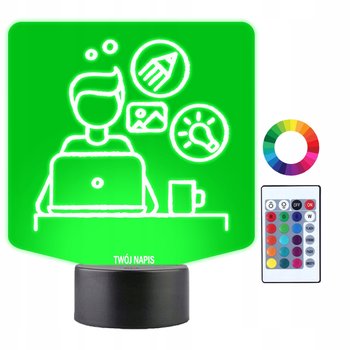 Lampka Nocna 3D Led Zawód Grafik Komputerowy - Plexido