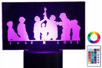 Lampka Nocna 3D LED Zespół BTS K-Pop Grawer Imię - Plexido