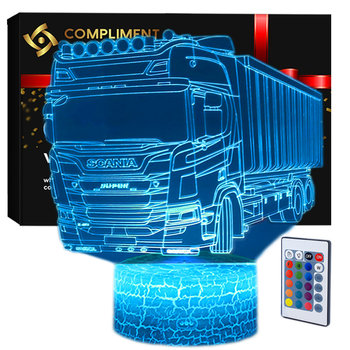 Lampka Nocna 3D Wizualizacja Personal Lamp Led Usb Pilot Tir Scania - Compliment