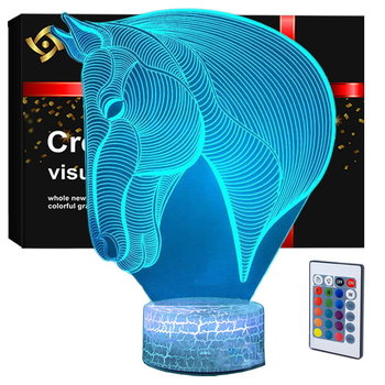 Lampka nocna 3D wizualizacja Personal Lamp USB  LED pilot KOŃ - Compliment