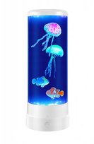 Lampka Nocna Akwarium Led Zmieniająca Kolory Rybki Meduzy Biała