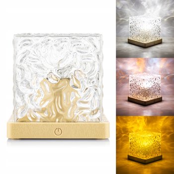 LAMPKA NOCNA BIURKOWA LED AQUA EFEKT WODY - ROTACYJNA GŁOWICA - PROJEKTOR - inna (Inny)