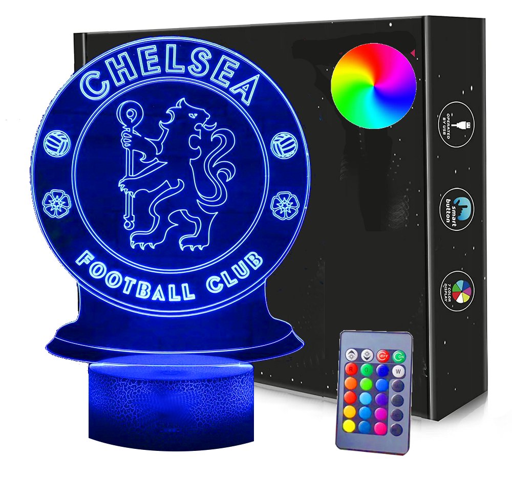 Lampka nocna CHELSEA 3D Led USB / BATERIE + PILOT RGB - Inna marka ...