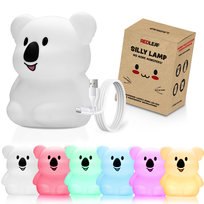 Lampka nocna dla dzieci kolorowa silikonowa bezpieczna RGB KOALA Redleaf