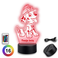 Lampka Nocna Dla Dzieci Psi Patrol Marshall Bajka USB Twój Napis 3D LED Koala Wood