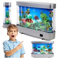 LAMPKA NOCNA DLA DZIECI SZTUCZNE AKWARIUM Z KOLOROWYM PODŚWIETLENIEM LED