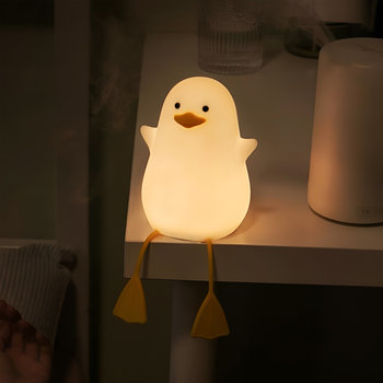 Lampka nocna do sypialni dla dzieci LED 3D kaczuszka z uchwytem 5000 lm silikon - Bounn