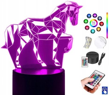Lampka Nocna Koń Jeździectwo Konne 16 Kolorów Led Plexido Na Biurko - Plexido